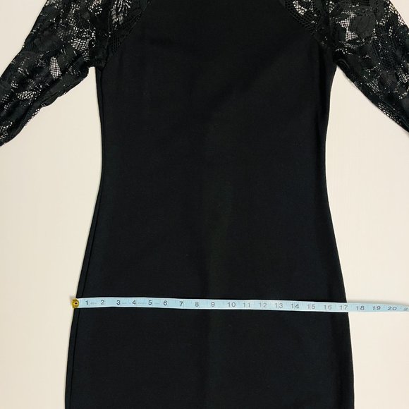 French Connection Short Black Long Sleeve Dress in Women's Size 10 - Picture 10 of 11